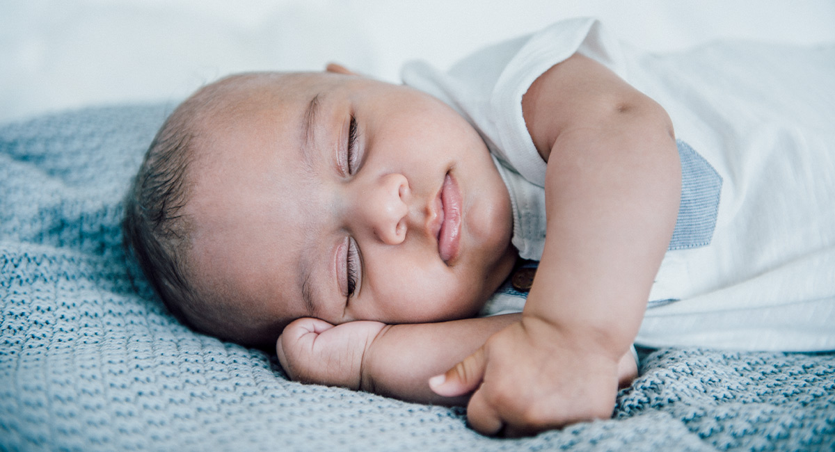 Banner baby sleeping