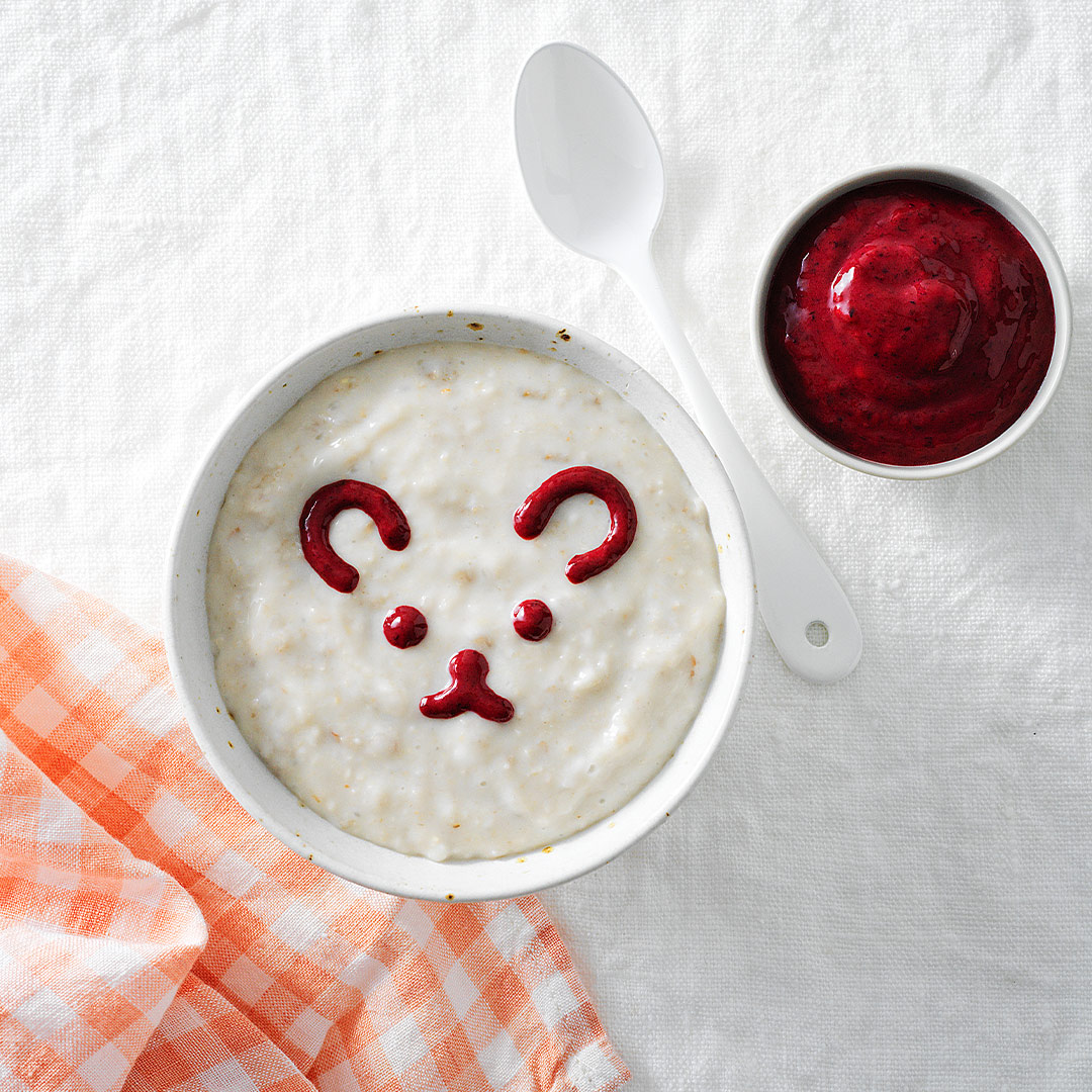 Porridge bear face