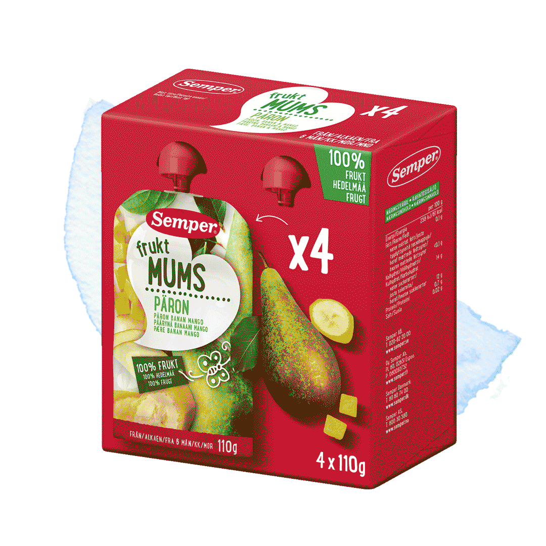 4-pack Fruktmums päron