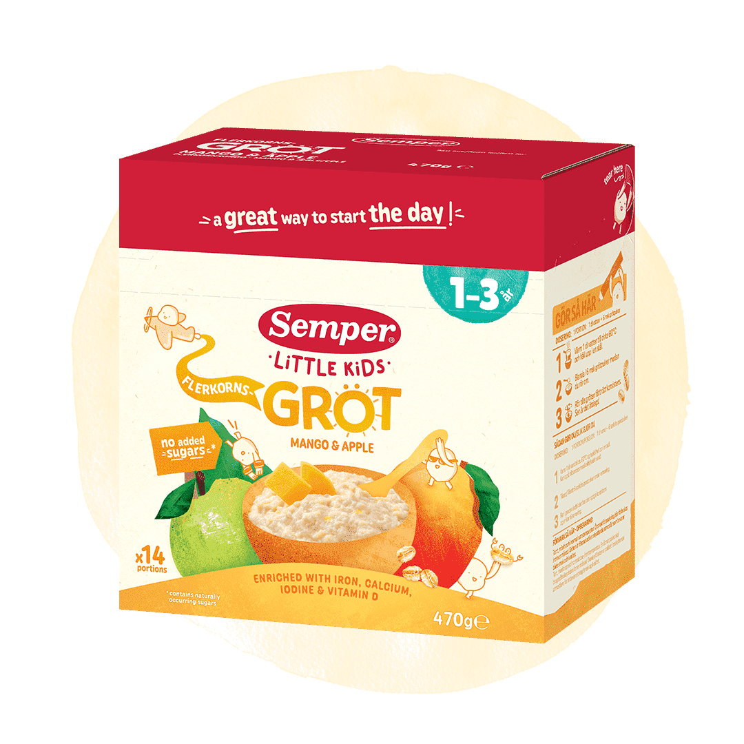 Flerkornsgröt mango & apple 1-3 år
