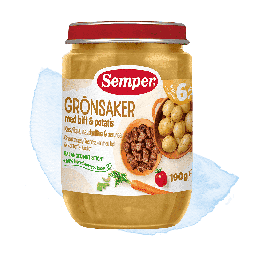 Semper meal jar Vegetables with beef and potato