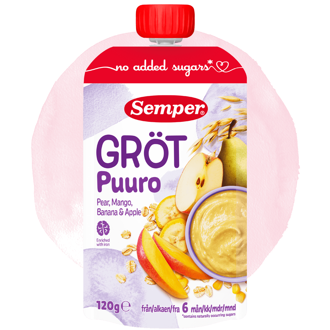 Grötklämmis Päron, mango, banan & äpple