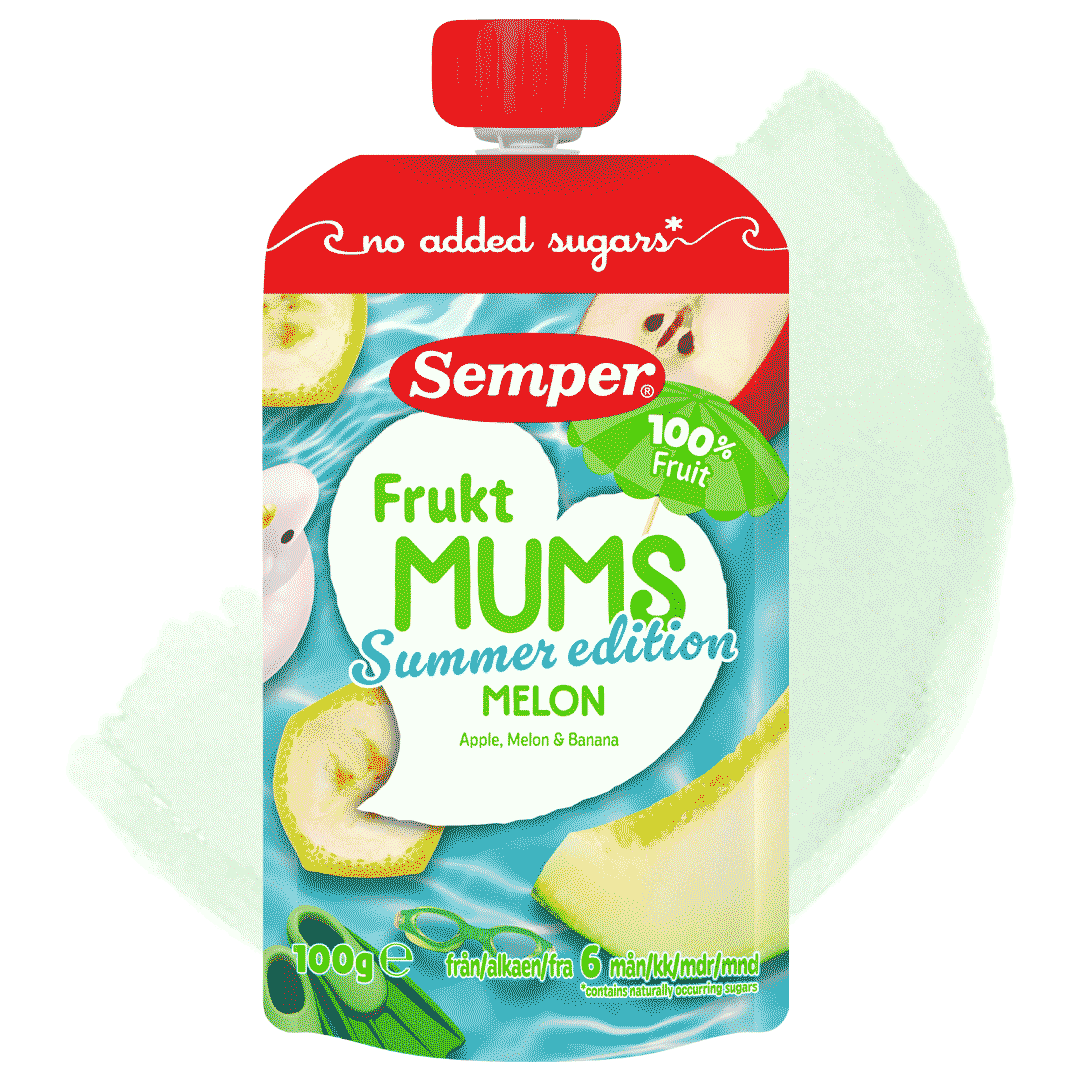Fruktmums Melon Summer Edition 6 månader från Semper Barnmat