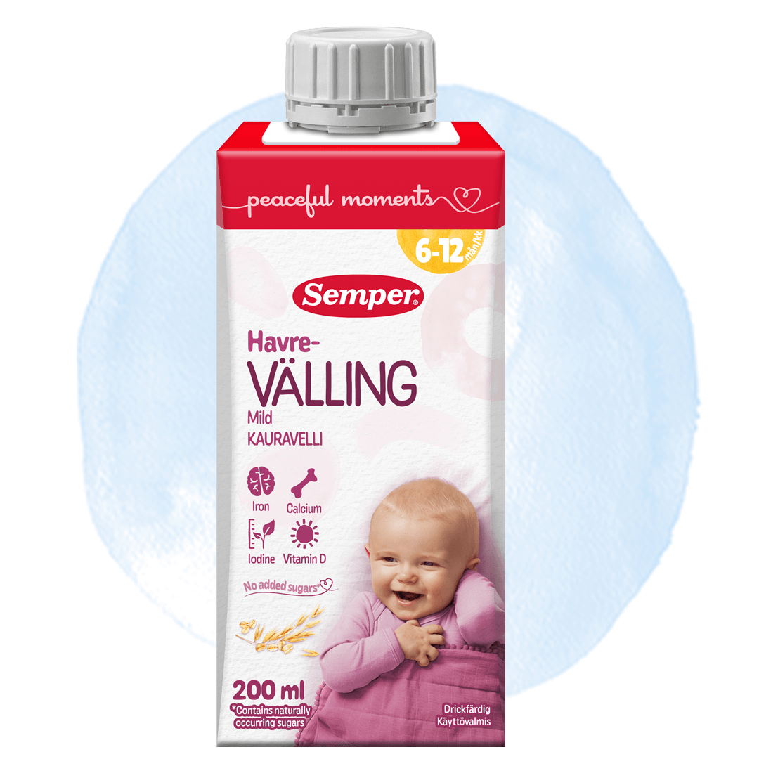 Havrevälling från 6 mån drickfärdig 200 ml från Semper Barnmat